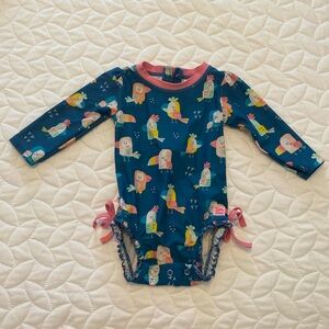 RuffleButts Girls UPF 50+ Sz 6-12m